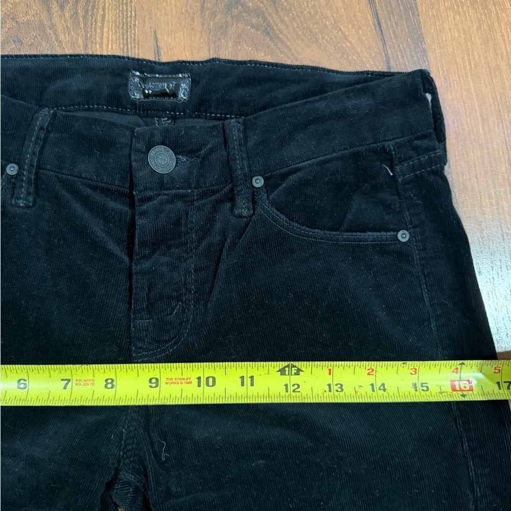MOTHER velvet The Looker Ankle Fray Pants Black Size 25 - Picture 6 of 10